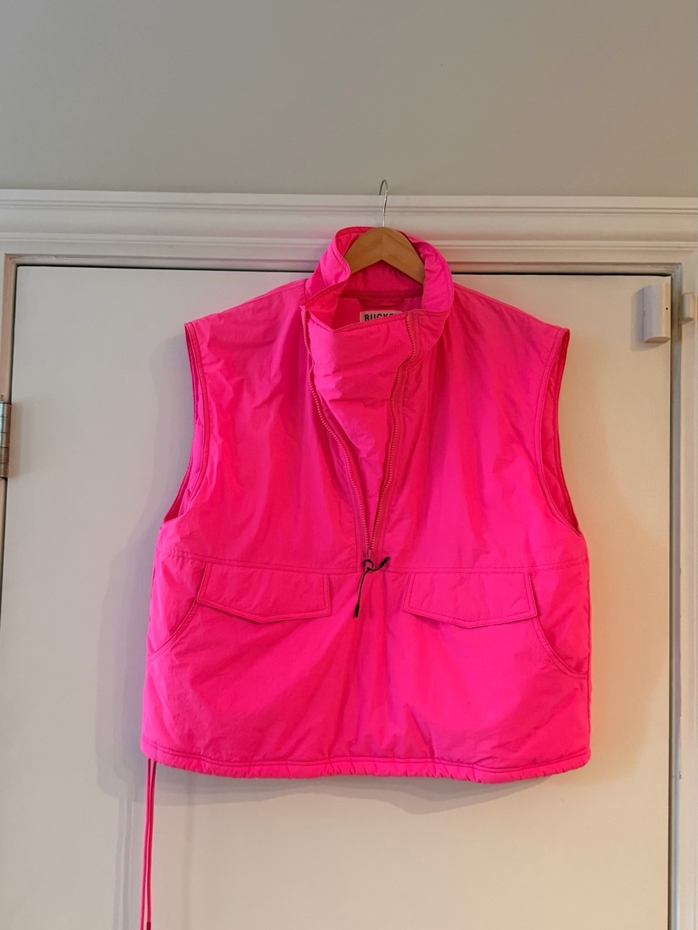 BUCKETLIST Neon Pink Sleeveless Puffer Vest